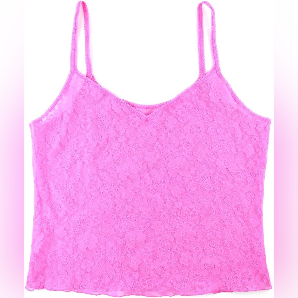 hanky panky Daily Lace Camisole Plus (774731X) Pink Lace Women's Top Size 1X